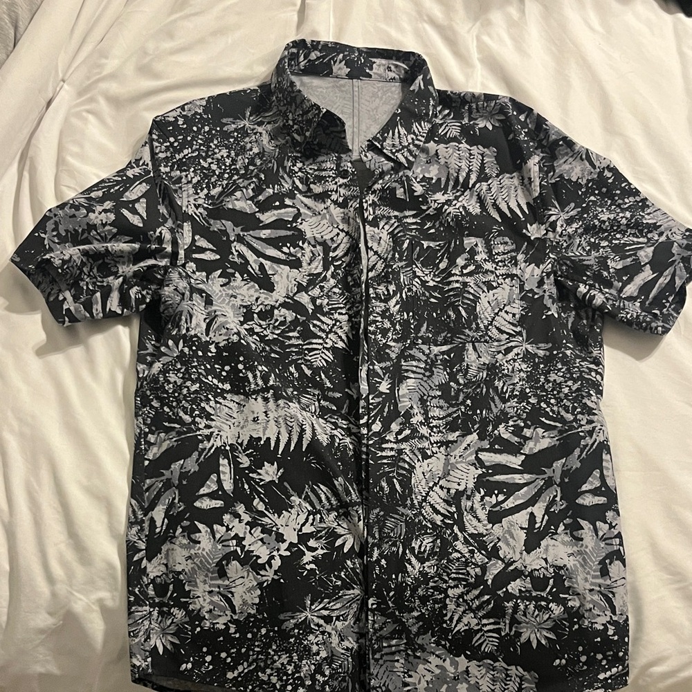 lululemon athletica Black and White Casual Button Down Shirt